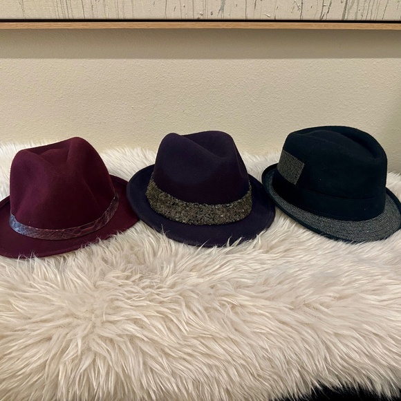 Lucky Brand Accessories - Three Fedoras by Lucky Brand, Jessica Simpson & Halogen